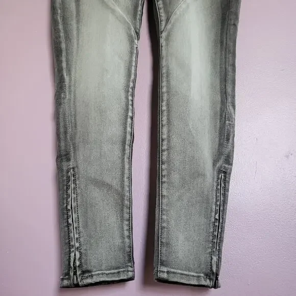 NWT Seven7 Washed Gray Mid Rise Luxury Skin Fit Legging Moto Skinny Jeans - Picture 8 of 16